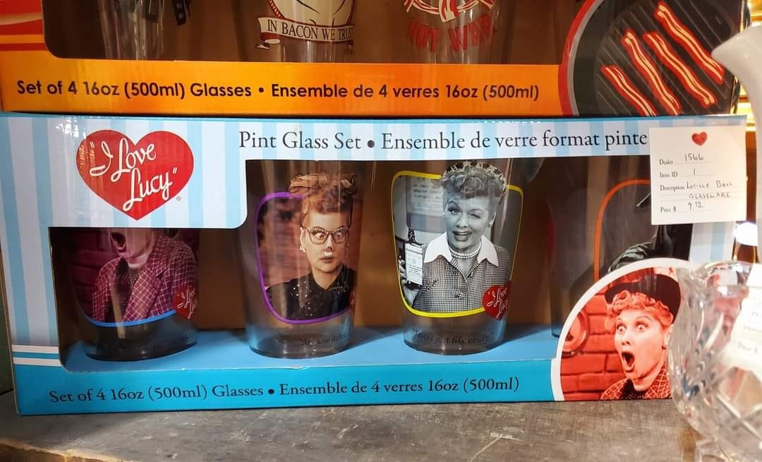 I Love Lucy Glass Set