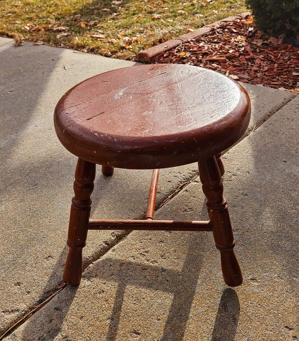 Vintage Painted Milking Stool