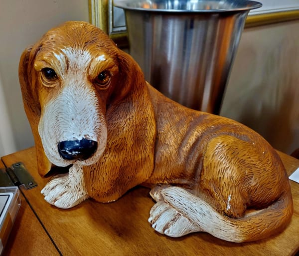 Vintage Basset Hound Door Stop