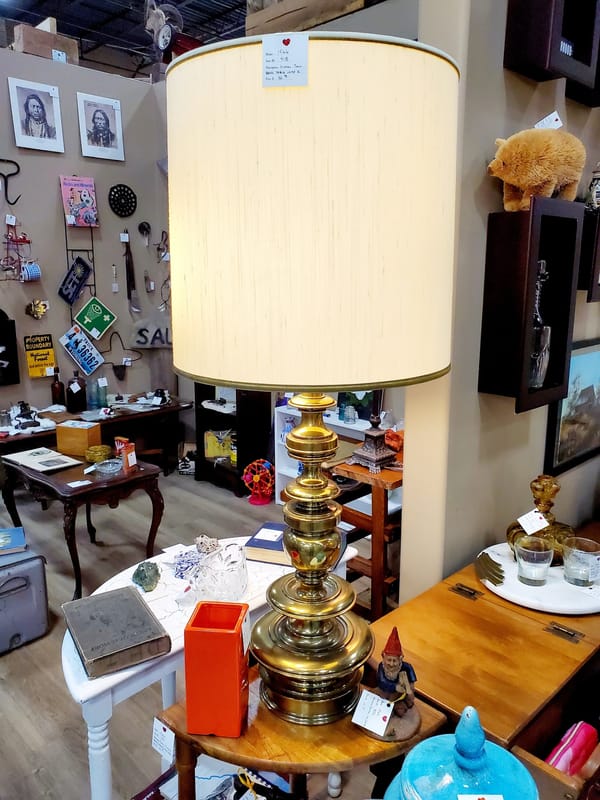 Stiffel Tall Brass Table Lamp